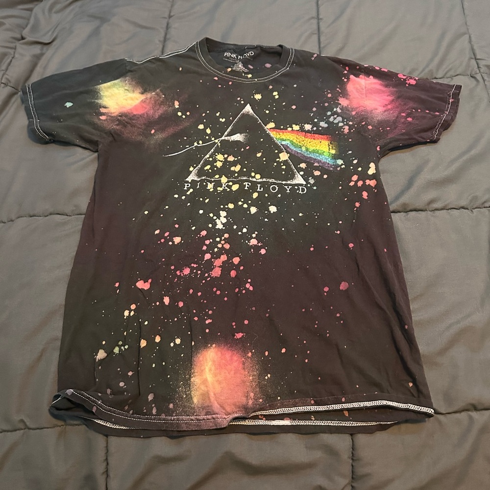 Pink Floyd Black Tee with Colorful Accents